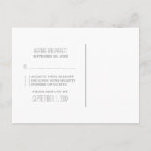 Carte postale RSVP Chevron jaune (Dos)