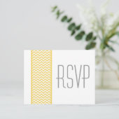 Carte postale RSVP Chevron jaune (Debout devant)