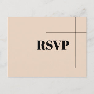 Carte Postale RSVP chic simple
