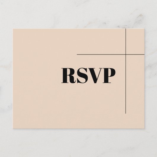 Carte Postale RSVP chic simple (Devant)