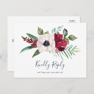 Carte postale RSVP Choice Menu Breeze Tropical