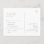 Carte postale RSVP Choice Menu Gold de Whimsical G (Dos)