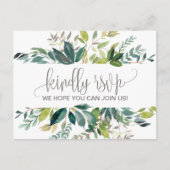 Carte postale RSVP Choix du menu de remplissage (Devant)