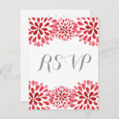 Carte postale RSVP Chrysanthemum couleur rouge (Devant / Derrière)