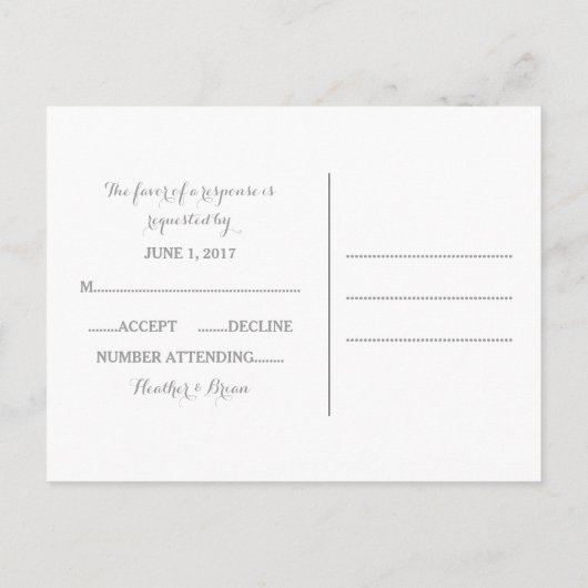 Carte postale RSVP Chrysanthemum couleur rouge (Dos)