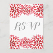 Carte postale RSVP Chrysanthemum couleur rouge (Devant)