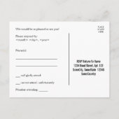 Carte postale "rsvp" classique et glamour (Dos)