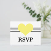 Carte Postale RSVP Coeur Mod, Jaune (Debout devant)