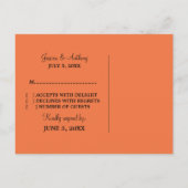 Carte postale RSVP Coeur Mod, orange (Dos)