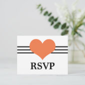Carte postale RSVP Coeur Mod, orange (Debout devant)