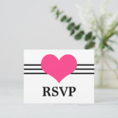 Carte Postale RSVP Coeur Mod, Rose (Debout devant)