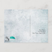 Carte postale RSVP Coeur Turquoise Steampunk (Dos)