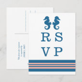 Carte postale RSVP Coral Bleu (Devant / Derrière)
