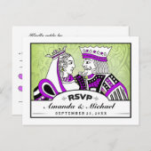 Carte postale RSVP Correspondante King & Queen (Devant / Derrière)