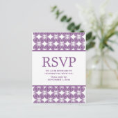 Carte postale RSVP couleur moderne violet (Debout devant)