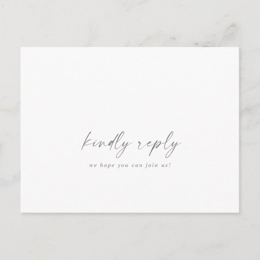 Carte postale RSVP de choix du menu de script d'ar (Devant)