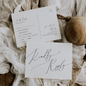 Carte postale RSVP de choix du menu de scripts min