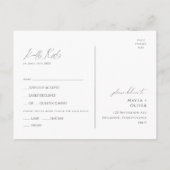 Carte postale RSVP de choix du menu de scripts min (Dos)