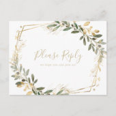 Carte postale RSVP de choix du menu Géométrique Go (Devant)