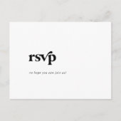 Carte postale RSVP de choix pour la typographie no (Devant)
