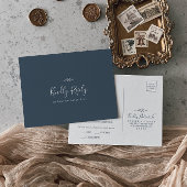 Carte postale RSVP de choix pour le menu bleu ardo