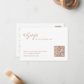 Carte postale RSVP de code QR de terre (Devant/Arrière en situation)