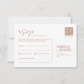 Carte postale RSVP de code QR de terre (Dos)