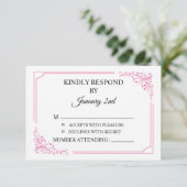 Carte postale RSVP de mariage (Debout devant)