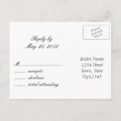 Carte postale RSVP de mariage (Dos)