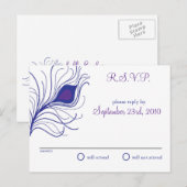 Carte postale RSVP de mariage (Devant / Derrière)