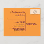 Carte postale RSVP de mariage (Dos)