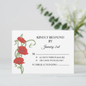 Carte postale RSVP de mariage (Debout devant)