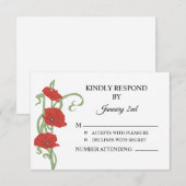 Carte postale RSVP de mariage (Devant / Derrière)