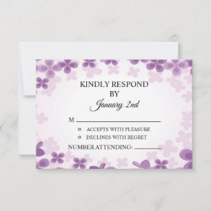 Carte postale RSVP de mariage