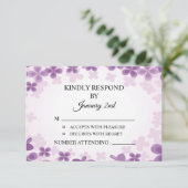 Carte postale RSVP de mariage (Debout devant)