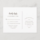 Carte Postale RSVP de mariage avec une chaîne rust (Dos)