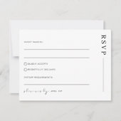 Carte Postale RSVP de mariage classique minimal (Devant)