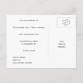 Carte postale RSVP de mariage Coeurs roses (Dos)