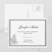 Carte postale RSVP de mariage de destination Atlan (Devant / Derrière)