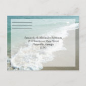 Carte postale RSVP de mariage de destination de pl (Dos)