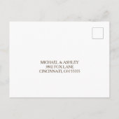 Carte postale RSVP de mariage de lavande de plage (Dos)