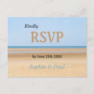 Carte postale RSVP de mariage de plage