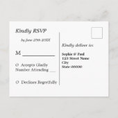 Carte postale RSVP de mariage de plage (Dos)