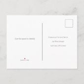 Carte postale rsvp de mariage de réponse grise (Dos)