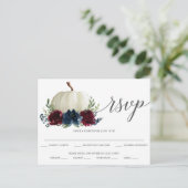 Carte postale RSVP de mariage des Citrouilles de l (Debout devant)
