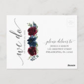 Carte postale RSVP de mariage des Citrouilles de l (Dos)