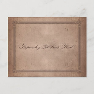 Carte postale RSVP de mariage du cacao rustique po