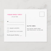 Carte Postale RSVP de mariage en calligraphie moderne (Dos)