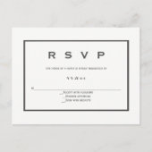 Carte postale rsvp de mariage gris moderne (Devant)
