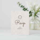 Carte postale RSVP de mariage rustique moderne en (Debout devant)